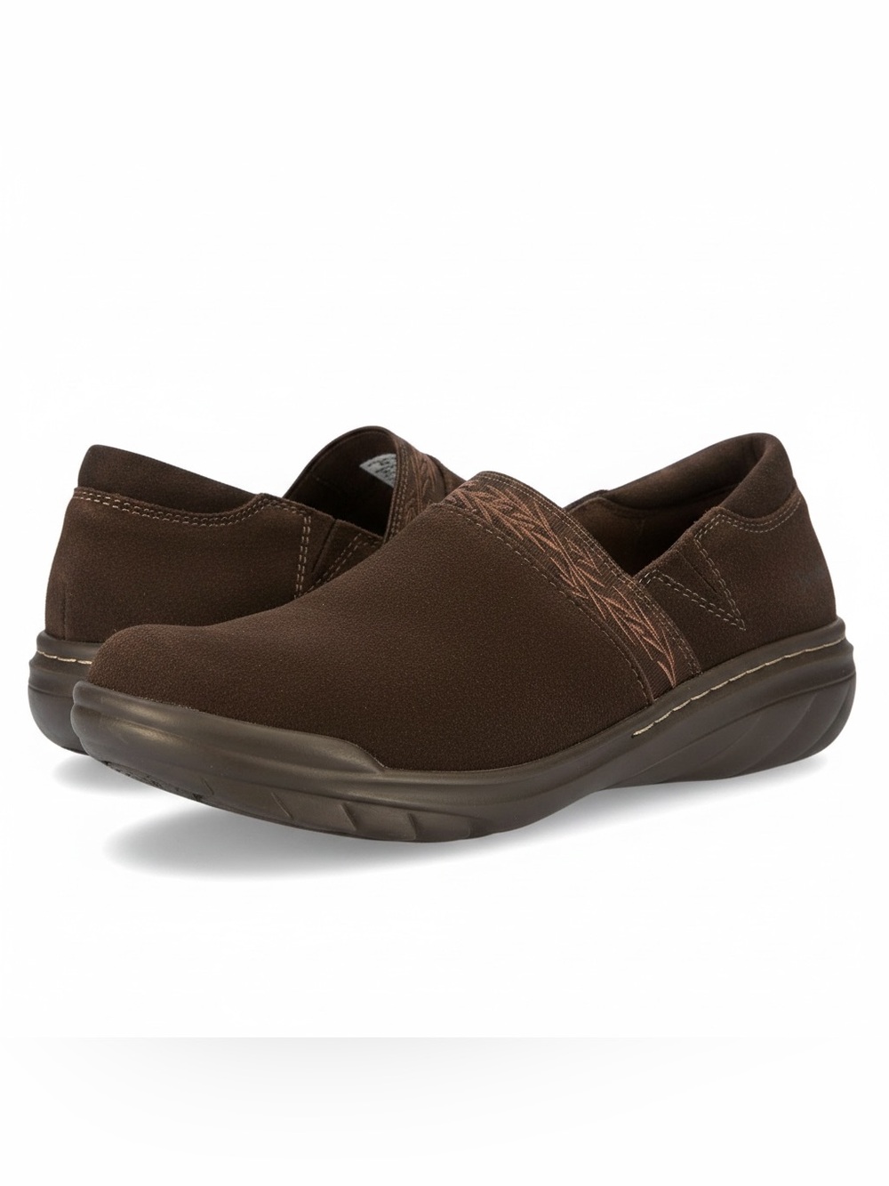 Jambu‎ Betty Brown Suede Leather Slip On Clog Loafer Fur Lined Size 7.5
